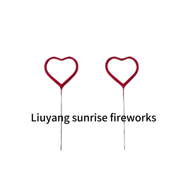 Pink heart shaped sparklers